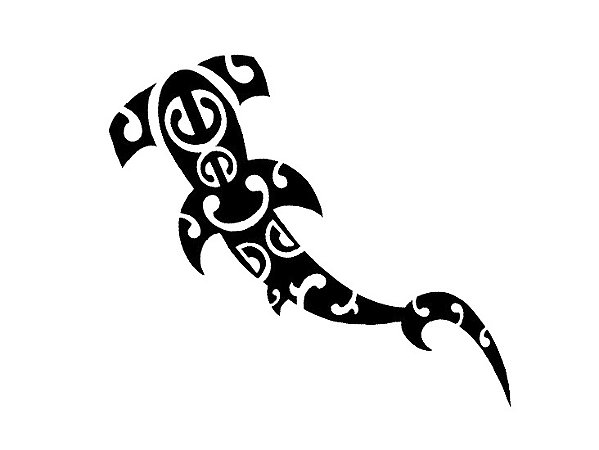 Adesivo Tubarão Martelo Maori