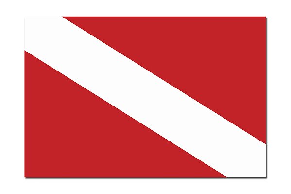 Adesivo Refletivo Bandeira de Mergulho