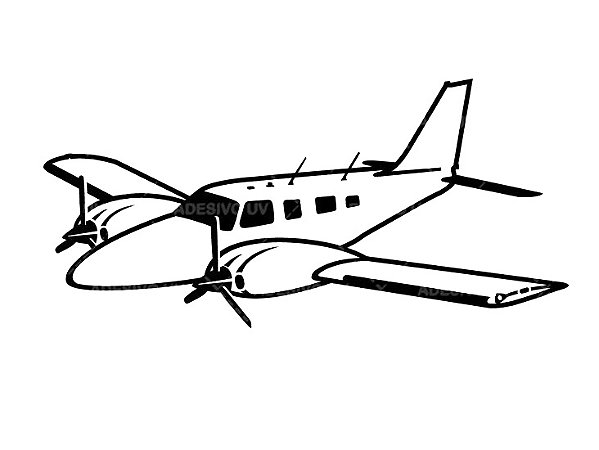 Avião Sêneca - adesivo com proteção UV