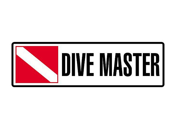 Dive Master - Adesivo Mergulho Bandeira