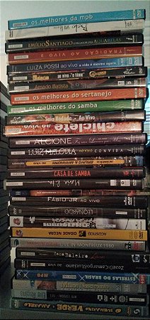 Lote DVD's Musicais, Nacionais, MPB, Samba, Sertanejo, Diversos - 28 itens