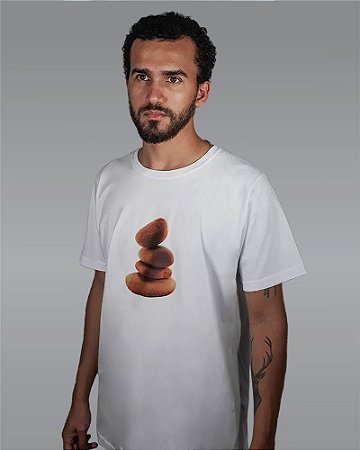 Camiseta Masculina Branca Stone RACCON