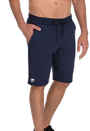 Bermuda Masculina de Moletom Azul Raccon
