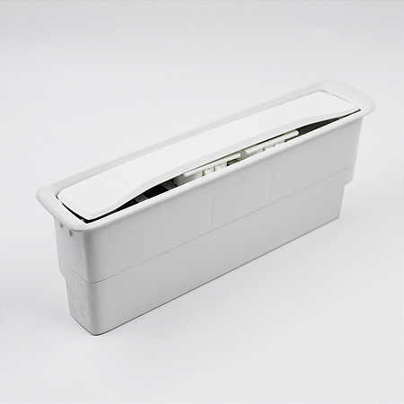 Caixa De Tomada Embutir New Slim C/fundo + 3 Tomadas 10a + 3 Rj Cat5e