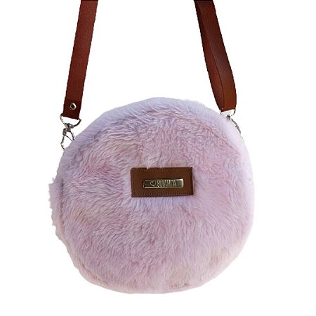 Bolsa  redonda pelúcia