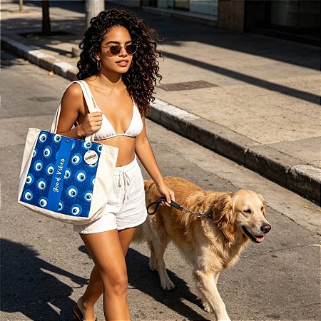 Ecobag Olho Grego Azul 💙