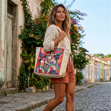 Ecobag Cristo Redentor/ Laranja
