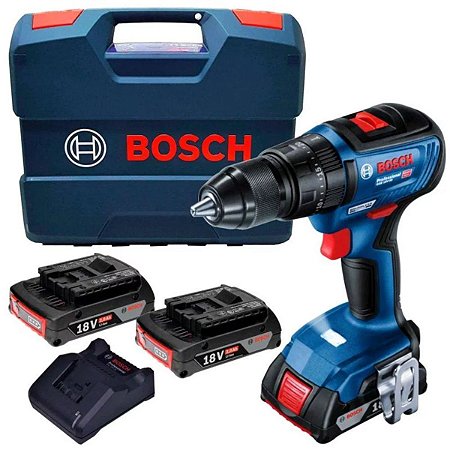 Furadeira Parafusadeira Bosch Imp. Brushless 18V GSB18V-50 2 Baterias com Maleta