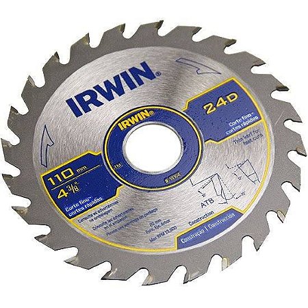 Disco de Serra IW14104 Circular 4.3/8"X24DX20MM IRWIN