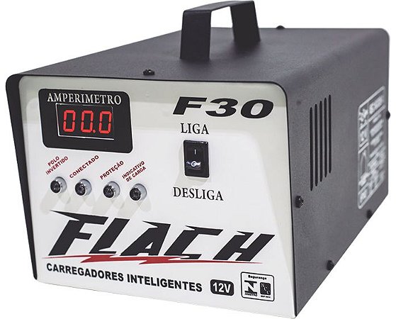 Carregador de Bateria Inteligente F30 127/220V 30A 12V - F30 - Flach