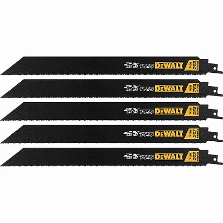 Lâmina de Serra Sabre 14/18 Dppx 12" Metal 5 Peças - DWA41812 - Dewalt