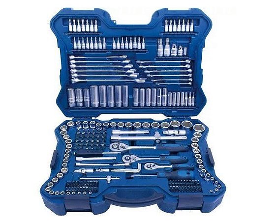 Jogo de Soquetes 1/4", 3/8", 1/2" (214 Peças) - R010127 - Riosul Tools