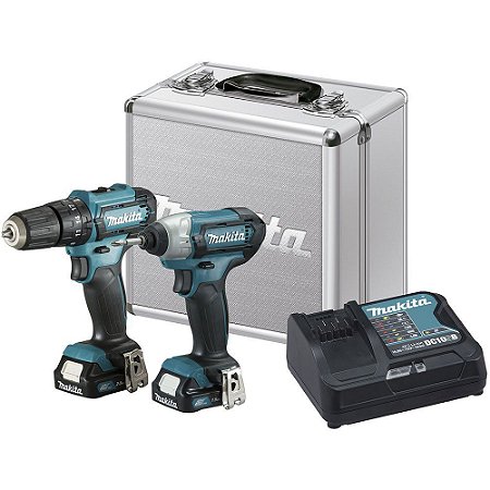 Combo Parafusadeira/Furadeira de Impacto + Parafusadeira de Impacto a Bateria 12V com Maleta - CLX228SAX - Makita