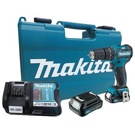 Parafusadeira/Furadeira de Impacto 3/8" C/ 2 Baterias 12V e Carregador - HP332DWYE - Makita