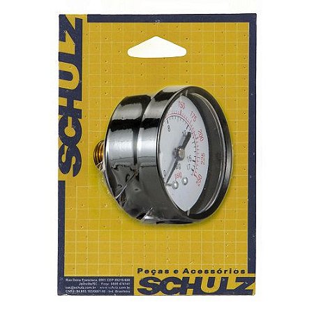 Manômetro 1/4" 250lbs Horizontal - 830.1672-0 - Schulz