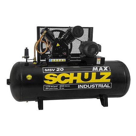 Compressor de Ar CMSV 20 MAX/ 250 Litros Trifásico 5CV - 922.7735-0 - Schulz