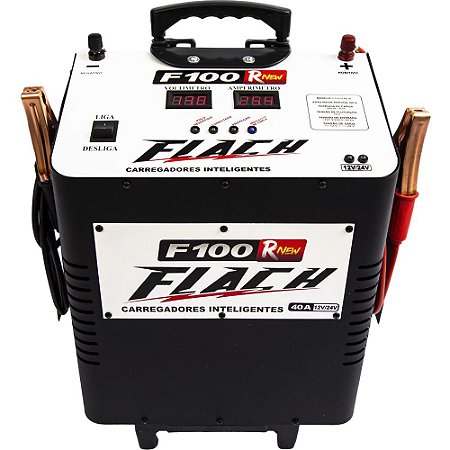 Carregador de Bateria Inteligente 127/220V 40 - F100-12/24 RNEW - Flash