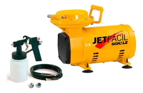 Tudo máquinas - COMPRESSOR AR PORTÁTIL 500W 110V KIT PINTURA E ENCHER DE AR  JET MASTER SCHULZ