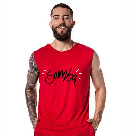 T-SHIRT VERMELHA S/ MANGA SAMBA