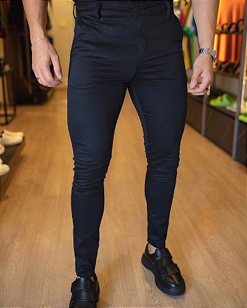 CALÇA ALFAIATARIA PRETA SUPER SKINNY