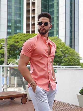 CAMISA ACETINADA SALMN