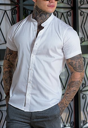 CAMISA MC ACETINADA BRANCA