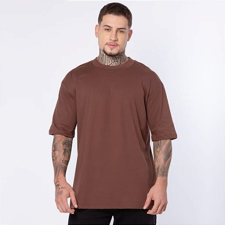 CAMISETA STREET WEAR OVERSIZED MARROM