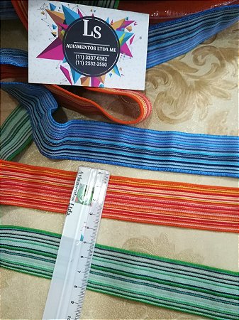 ELÁSTICO 3cm LISTRADO - PC COM 20 METROS