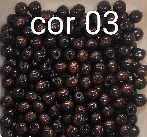 BOLA PASSANTE DE MADEIRA 16 MM COM FURO GRANDE 100 PCS