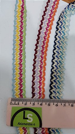 RENDA COLORIDA - ROLO COM 50 METROS