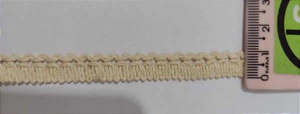 RENDA BICO DE ALGODÃO - 10 mm 7021 ROLO COM 50 metros