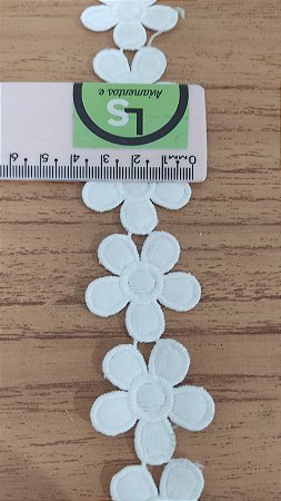 Guipir Flor 3,5 cm Fosco pecas com 13,70 metros