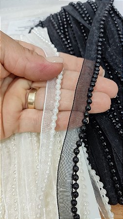 PÉROLA COM TULE CÓD. 007 - PC COM 13,70 mt