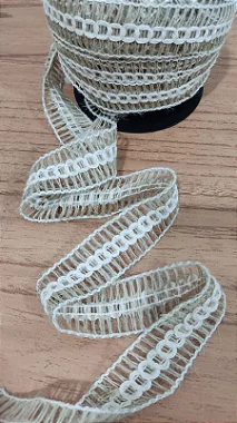 RENDA ENTREMEIO JUTA - 3CM - ROLO COM 10M / 50M