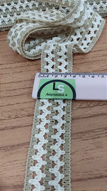 RENDA ENTREMEIO Juta  - ROLO COM 10 METROS