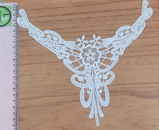 APLIQUE DE RENDA 23X25 CM  pct com 20 unidades