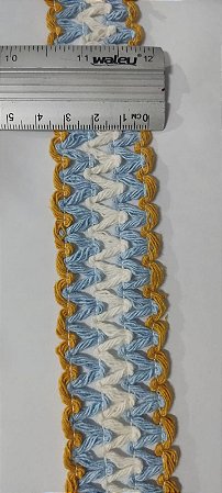 RENDA COLOR 35 MM ALGODÃO  PC C 10 METROS