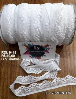 RENDA DE LYCRA  BIQUINHO  2,5 CM PC C 50 METROS