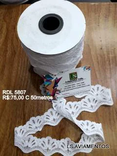 RENDA DE LYCRA  BIQUINHO FLORAL  SUPER MACIA OTIMA ELASTICIDADE  PC C 50 MT