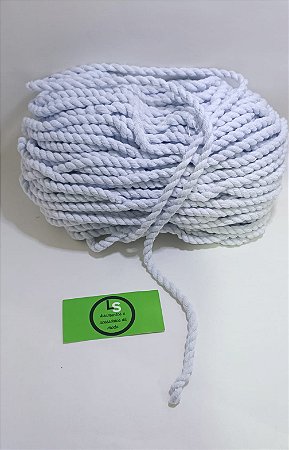 CORDÃO TORCIDO, 100% ALGODÃO, 8 MM, COR INTEIRA, 50 MTS, LINDAS CORES DISPONÍVEIS