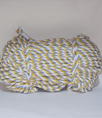 CORDÃO TORCIDO/COM 3 CABOS, 6 E 8 mm 100% ALGODÃO