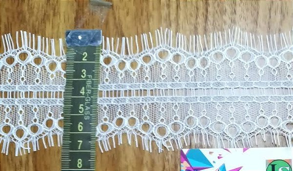 RENDA CHANTILLY 7 CM 100% POLIAMIDA - PCS COM 30 METROS