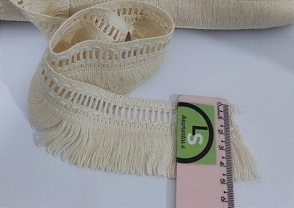 Franja de algodão 5 CM - Pacotes com 10M / 50M