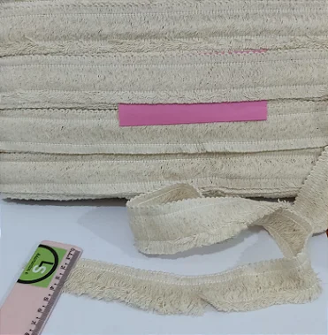 FRANJA ALGODAO 3,5 CM PACOTES 10M / 50M