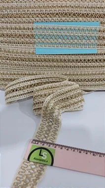 Renda Entremeio com Juta - 4 CM - 10M / 50M