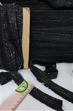 Franja Preta de 2,5 CM - 10M / 50M