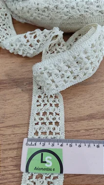 Renda Entremio algodão 4 cm - 10M / 50M