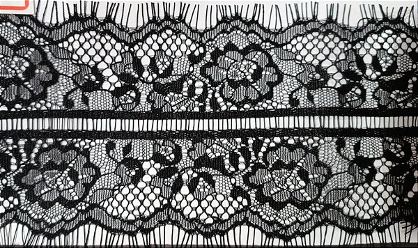 RENDA CHANTILLY 11 CM 3188 100% POLIAMIDA PC 15METROS