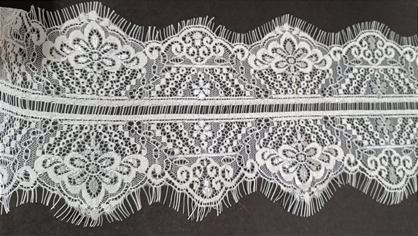 RENDA CHANTILLY 13 CM 3181 100% POLIAMIDA PC 30 METROS