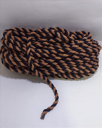 CORDÃO TORCIDO CORES DUPLAS, 8mm, 100% ALGODÃO, PCT 50m